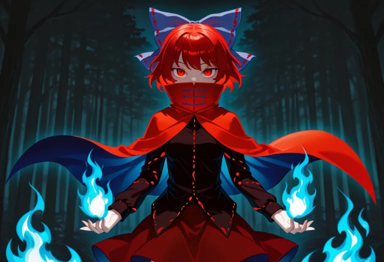 Touhou Projectsekibanki, 1girl, Solo, Red Hair, Red Eyes, Ca...