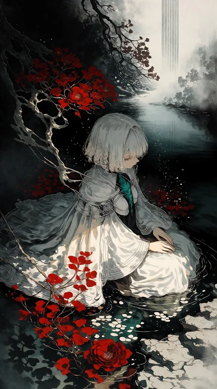 Njsw33t,zidiusart A Poetic, Melancholic Anime Illustration O...