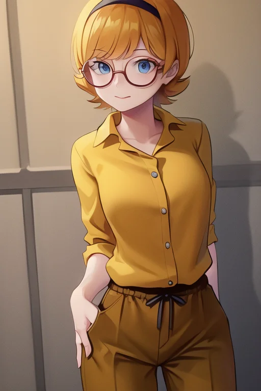 Lotte Jansson, Yellow Shirt, Yellow Pants, Luna Nova Uniform...