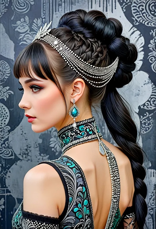 Sfw, Sfw, The Painting Style Is Highly Textured, With Thick,...
