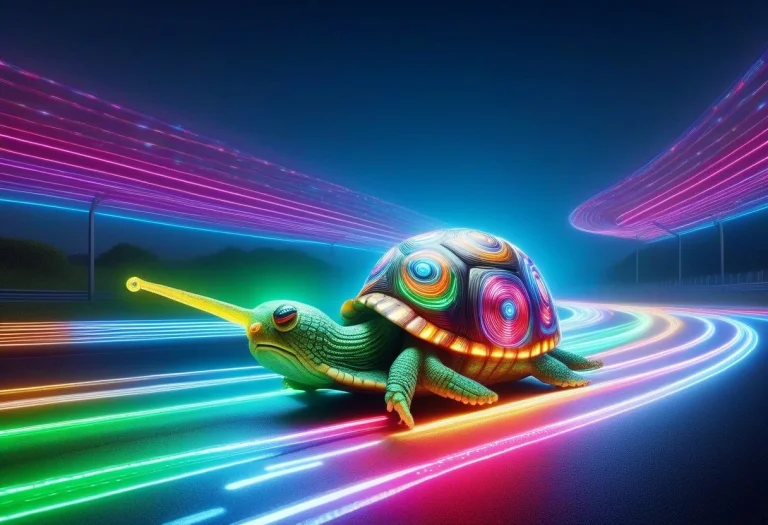 Led, Colorful Led Lights, A Snail With A Shell Covered In Ra...