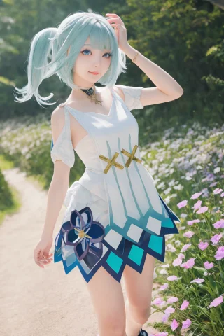 Faruzan Genshin Impact, Twintails, Light Cyan Hair, Ultra De... — Stable Diffusion AI Prompt: Faruzan \(genshin impact\), twintails, light cyan hair, Ultra detailed, great co...