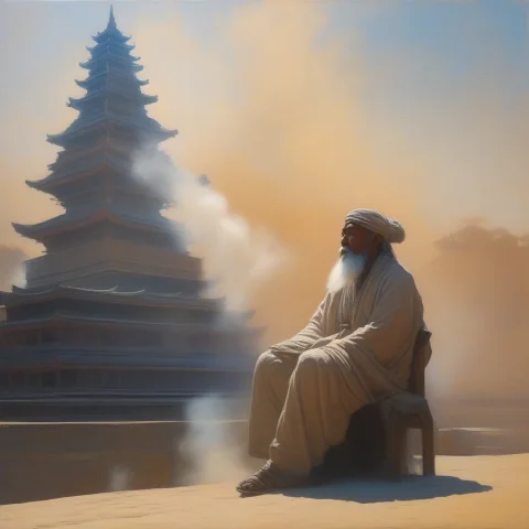 Best Quality, Highly Detailed, An Oracle Seated In Drifting... — SDXL AI Prompt: best quality, highly detailed, an oracle seated in drifting temple smoke, cinema...