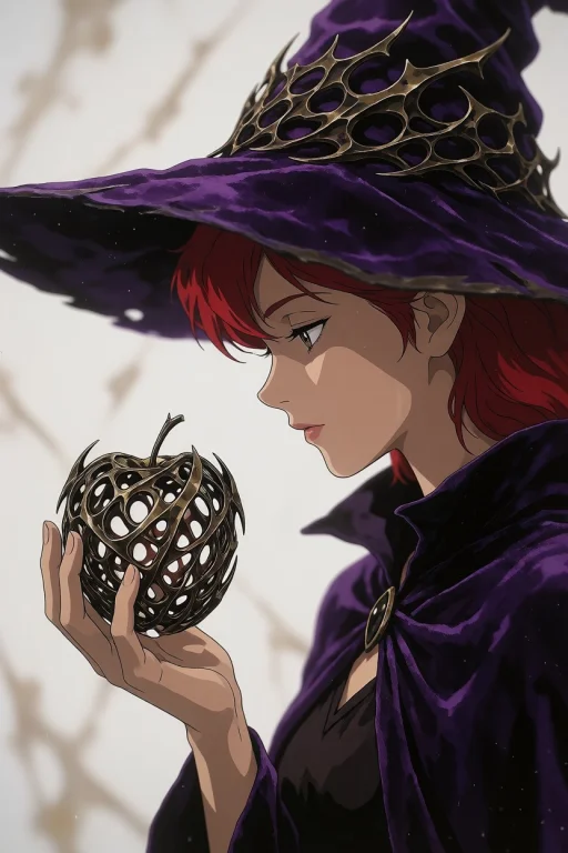 Gold Filigree Apple. The Girl Holds Filigree Apple In Her Ha...