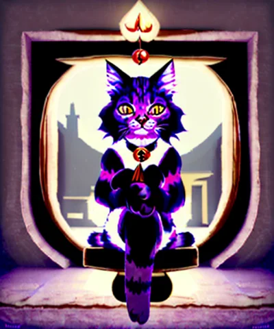 Loracheshiregirlloracheshiregirl1, Purple, Cat Girl, Cheshir... — Stable Diffusion AI Prompt: , PURPLE, CAT GIRL, CHESHIRE, sitting, party