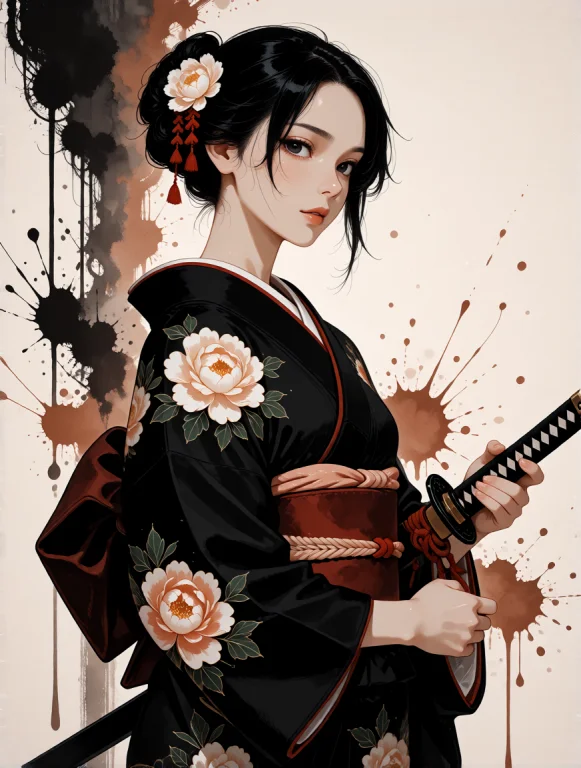 Nippon This Is An Artistic Portrait Of A Beautiful Japanese...