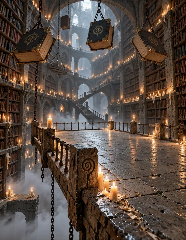 3xpl0r3 Dung30n, Photorealistic, Same Impossible Library, Le...