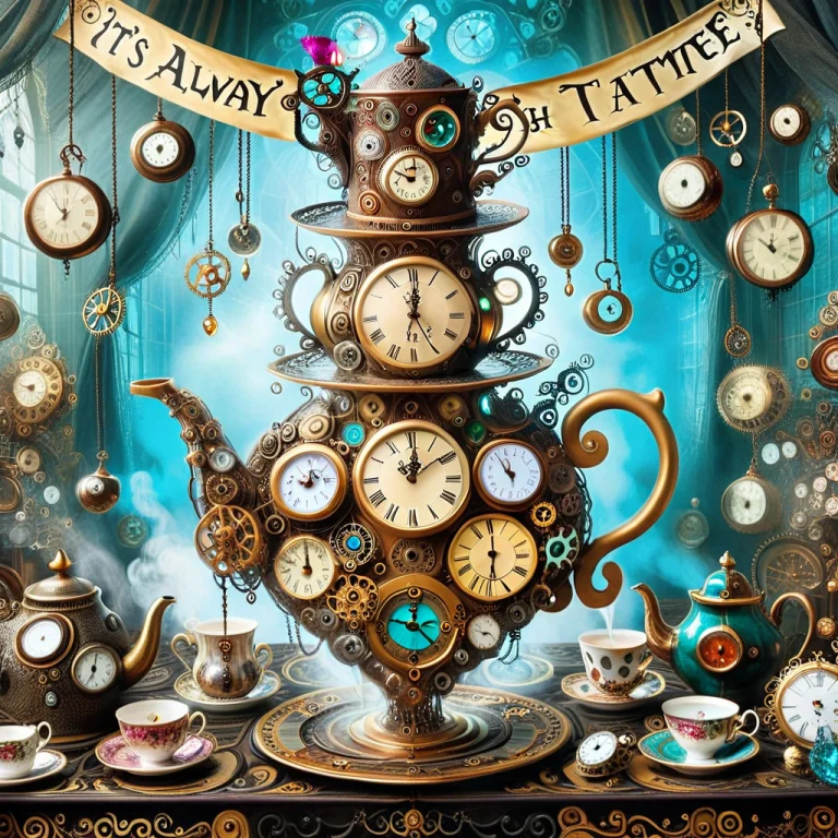 Gold. Mad Hatters Hour A Tea Party Where Every Teacup Is A C...