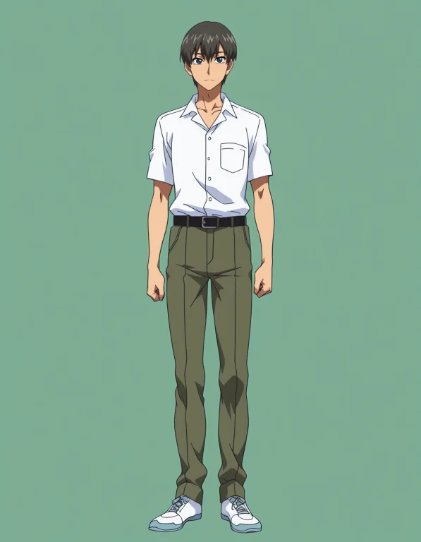 1boy,solo,standing,full Body,looking At Viewer,simple Backgr...