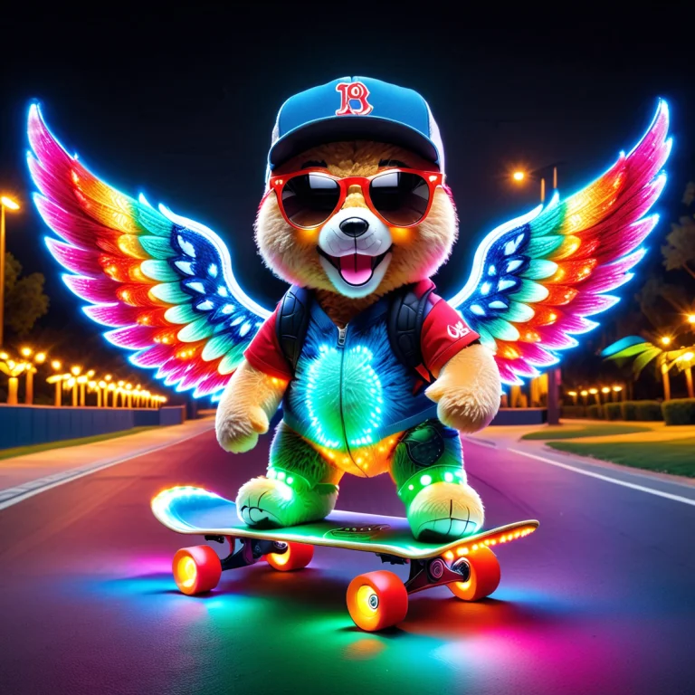 Colorful Led Lights, Led, Adorable Teddy Bear Made Of Colorf...