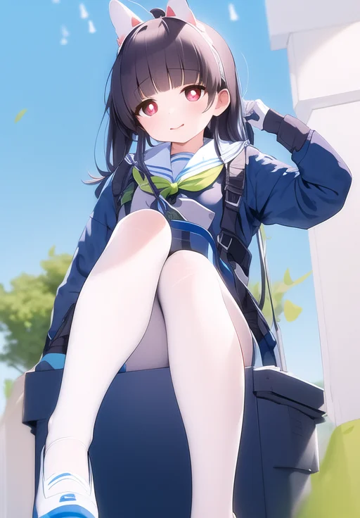 Masterpiece,best Quality,1girl,miyu,from Below,white Legwear