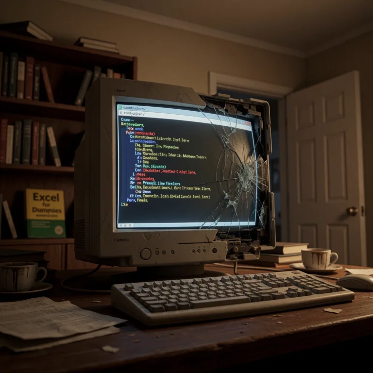 A Close-up Photograph Of A Damaged Analog Crt Monitor, Captu...