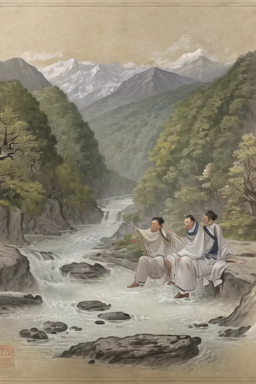Lorakimhongdo1, Mountain, Sky, River