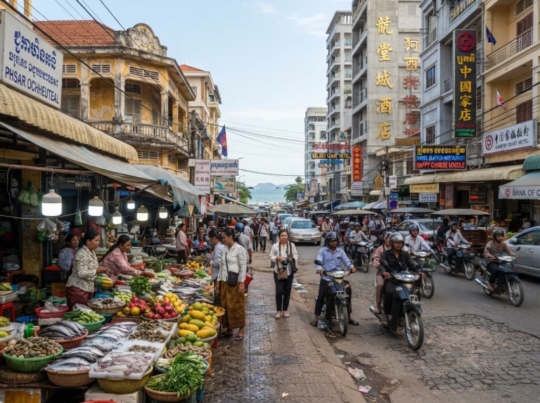 A High-resolution Photograph Of Sihanoukville, Cambodia On F...
