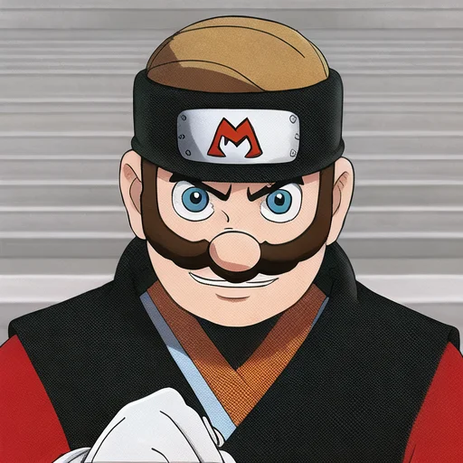 Super Mario Ninja Portrait Masterpiece1,2, Best Quality, Hig...