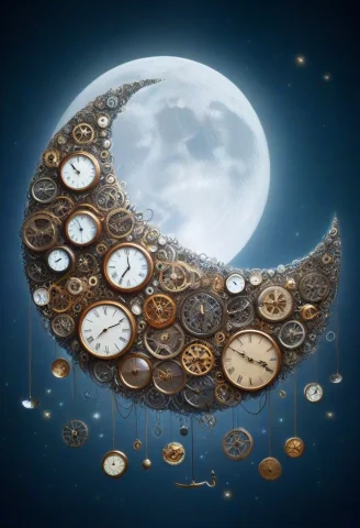 Moon Made Of Clocks — SDXL AI Prompt: moon made of clocks