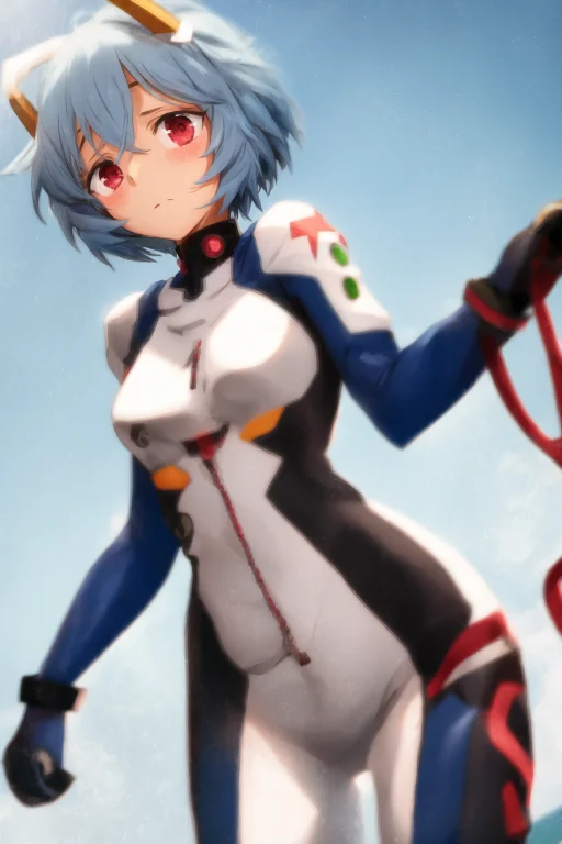 Masterpiece, 1girl, Ayanami Rei, Blue Hair, Solo, Expression...