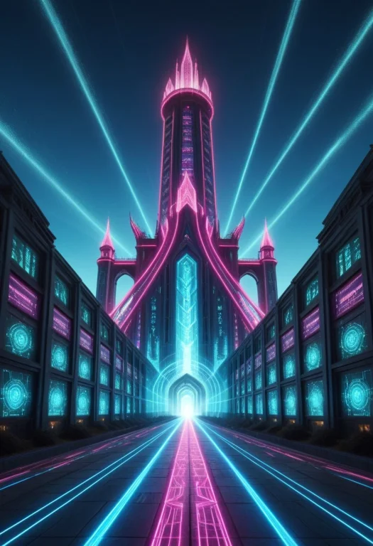 A Breathtaking Futuristic High-fantasy Metropolis Completely...