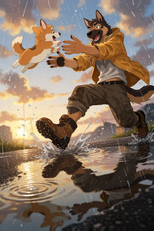 A Cinematic 2d Animated Film Still In A Vibrant, Expressive...