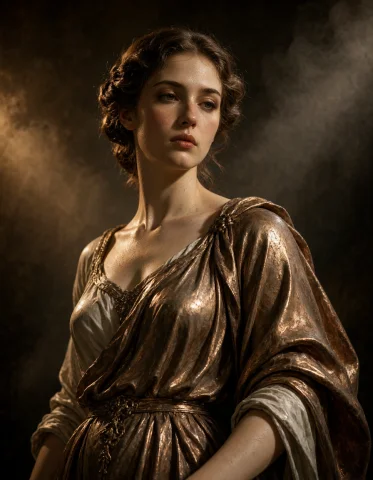 A Breathtaking, Hyper-detailed Portrait Of A Female Figure E... — Stable Diffusion AI Prompt: A breathtaking, hyper-detailed portrait of a female figure embodying the essence...