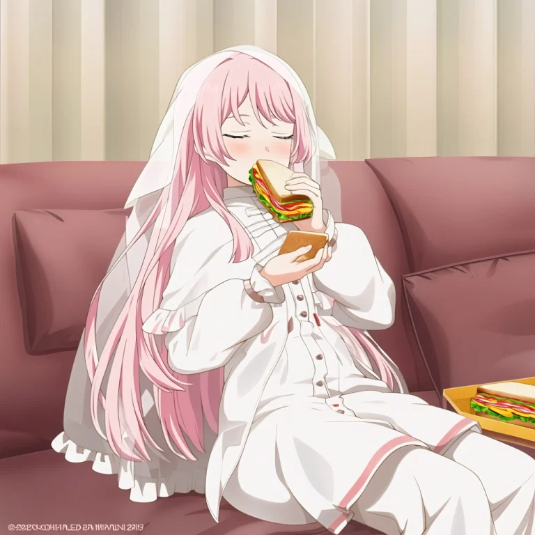 Digital Anime-style Illustration 1girl.chihaya Anon,pink Hai...