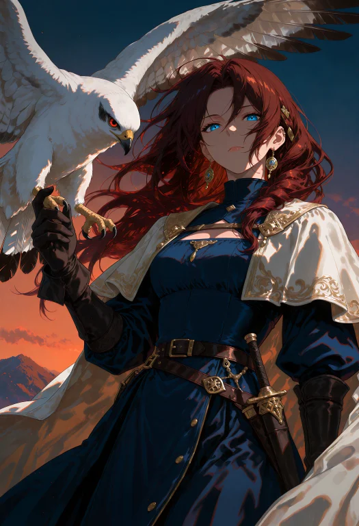 Cinematic Fantasy Anime Editorial Illustration, Tight Chest-...