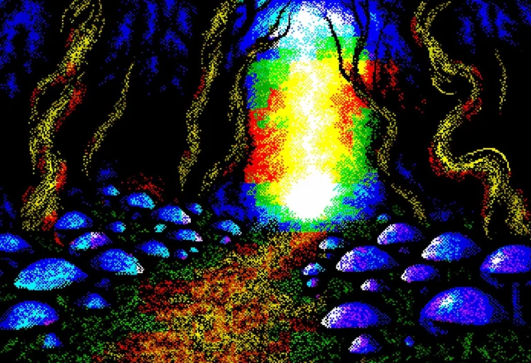 Zxpixseva, An Ancient Dark Forest At Night, Enormous Twisted...