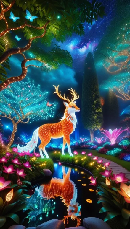 Masterpiece, Best Quality, Ultra Detailed, Magical Neon Anim...