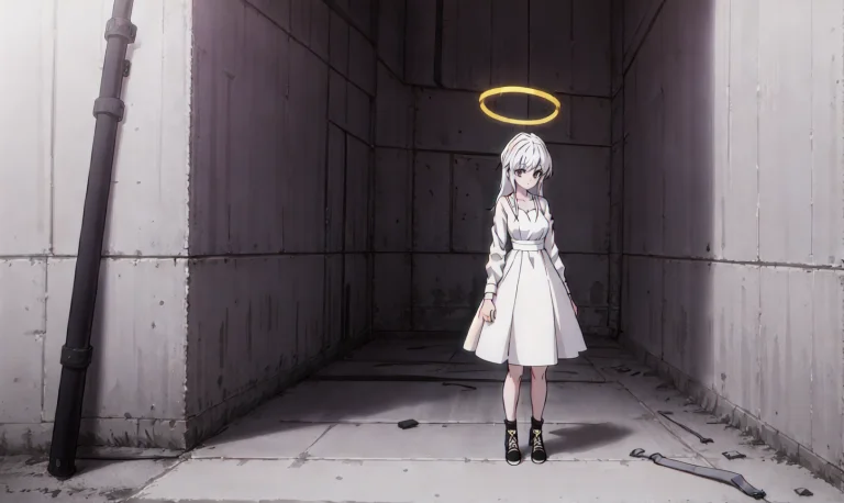 Masterpiece, Best Quality,a Girl, Solo, Dress, Standing, Hal...
