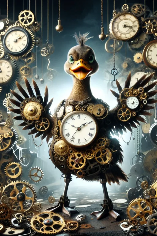 A Very Angry Duck Holding A Yyy With An Angry Expression. Dr...