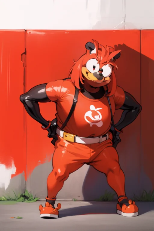 Painting Of Sexy Ugandan Knuckles Standing In Front Of A Wal...