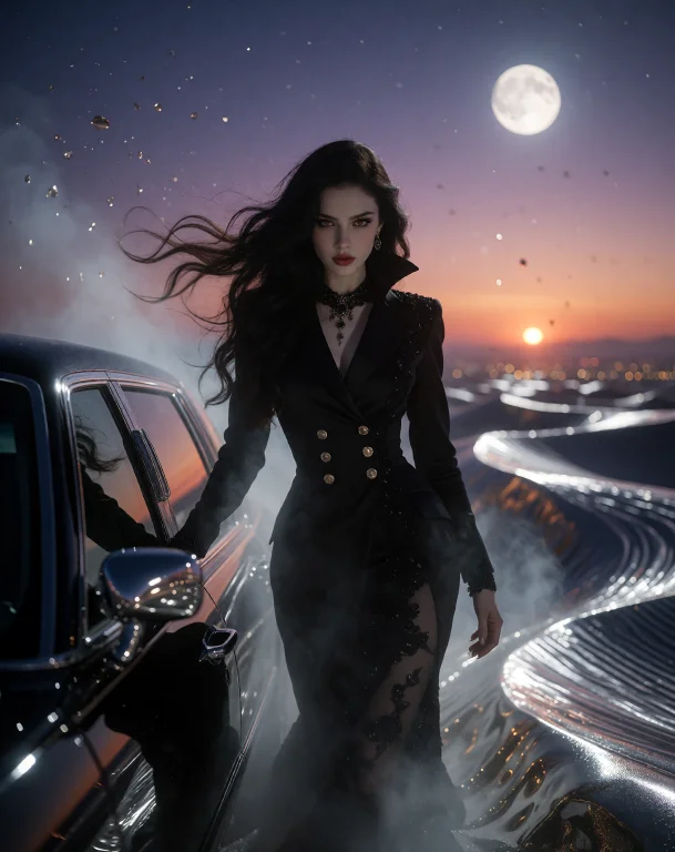 Masterpiece, Mysterious Vampire Woman Emerging From A Dreaml...