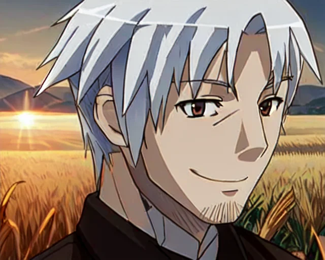 1guy , Whitehair, Field, Wheatfield, Night, Explosion, Fire,...