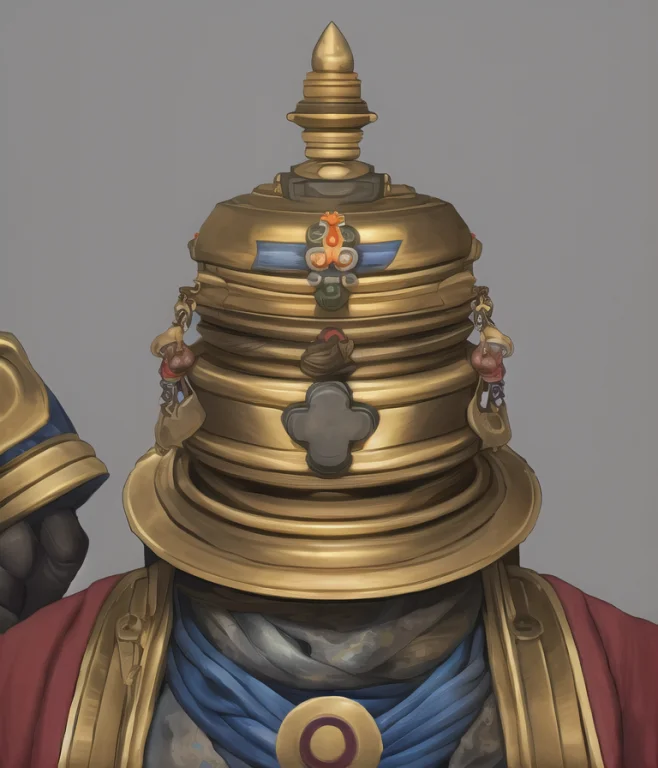 A Close Up Of Meditating Cyberpunk Buddha, Charhelper, Close...