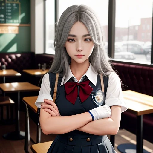 Best Quality, Highly Detailed, 1girl, Long Hair, Grey Hair,...