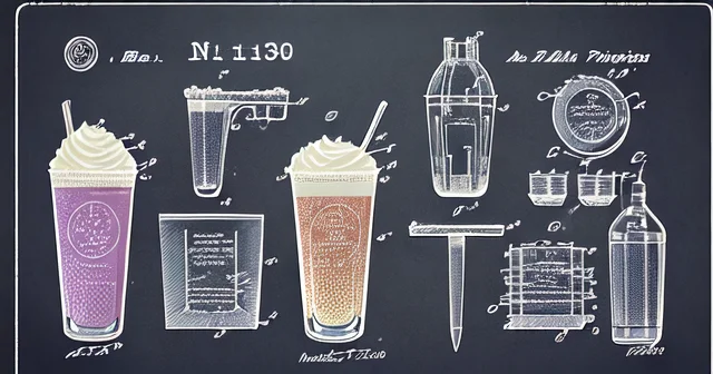 A Patent Diagram Of A Milkshake, Ingredients, Instructions,...