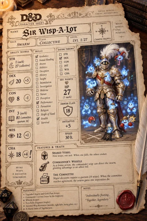 Tabletop Rpg Character Sheet Illustration, Ornate Parchment...