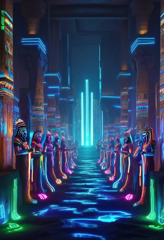 Create A Scene Of Ancient Egyptian Civilization With A Brigh...