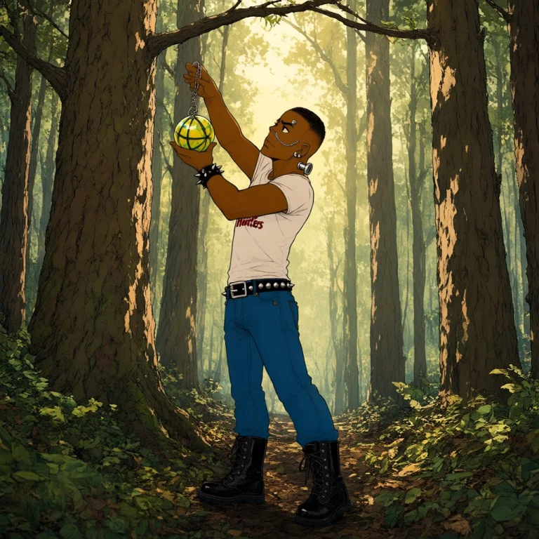 Forest, Nature, Dark Skin, Tree, Jewelry, Solo, Outdoors, Br...