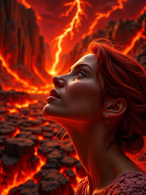 Hvfc, C0rr1d00r, Close-up Of A Red Low Up-do Haired Womans F...
