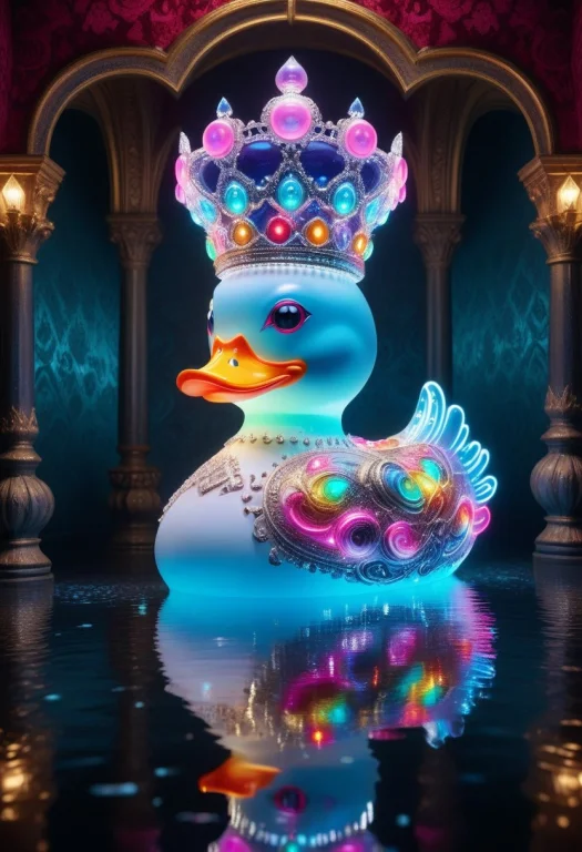 8k, Raw Digital Photo, High Quality, A Vintage Rubber Duck W...