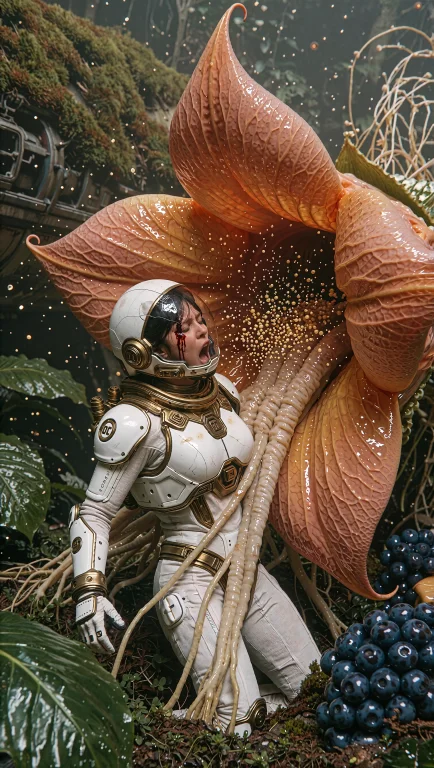 Dcsc1f1. Medium Close-up In A Terraformed Jungle, Where A Co...