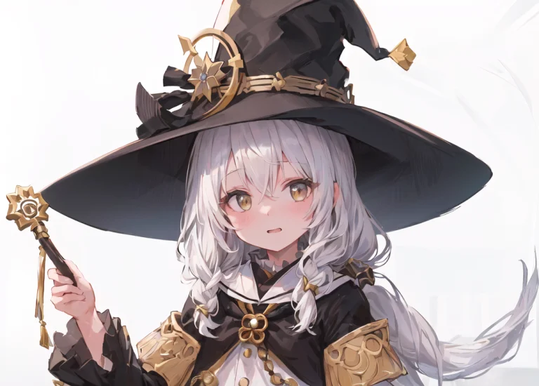 High Quality, Masterpiece, 8k, 1girl, Whitehair, Majo No Tab...