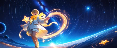 A Highly Detailed, Luminous Scene With A Blonde-haired, Blue... — Stable Diffusion AI Prompt: A highly detailed, luminous scene with a blonde-haired, blue-eyed young man with...