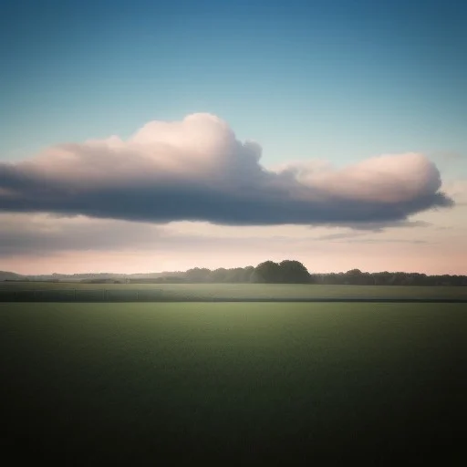 Field, Sky, Cloud, Morning,