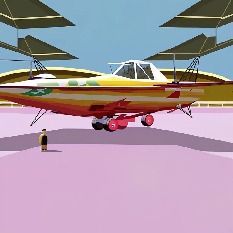 A Biplane Looping Through Scattered Clouds, Gouache Concept...