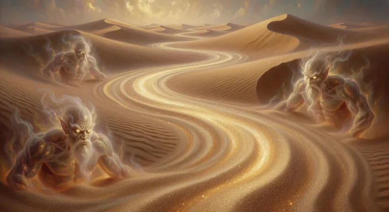 A Surreal Oil Painting Capturing The Abstract Passage Of Tim...