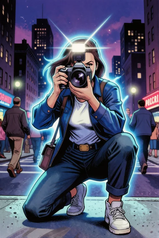 Rockstyle, A 90s Comic-book Style Illustration Of A Street P...