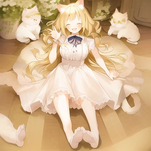 Weristyle Art, 1girl, Blonde Hair, Animal Ears, Full Body, W...