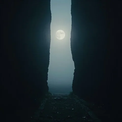 A Portal Of Light Torn Between Two Worlds, Cold Moonlit Tone... — Stable Diffusion AI Prompt: a portal of light torn between two worlds, cold moonlit tones, wide establishing...